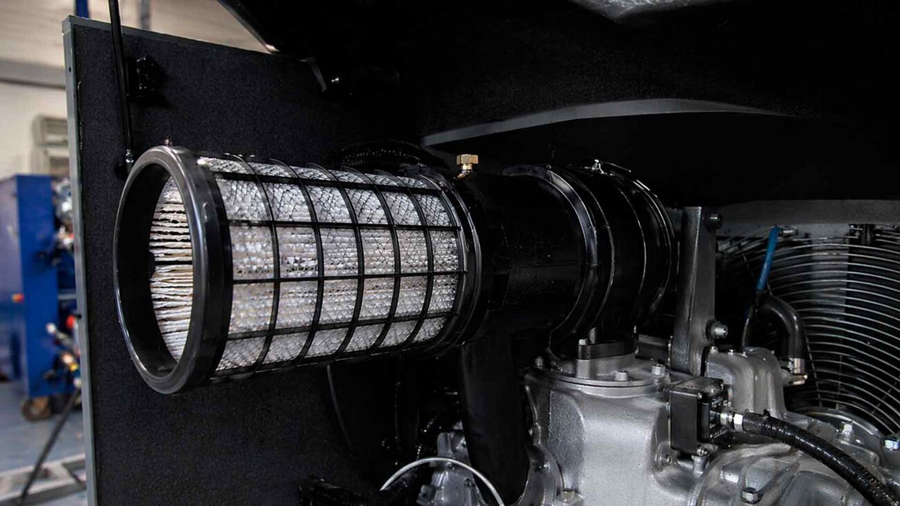 cómo funciona un compresor de aire industrial.